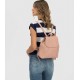 Axel Adley Γυναικεία Τσάντα Backpack Με Ανάγλυφο Μοτίβο Herringbone Nude 1023-0534