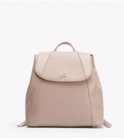 Axel Adley Γυναικεία Τσάντα Backpack Με Ανάγλυφο Μοτίβο Herringbone Nude 1023-0534