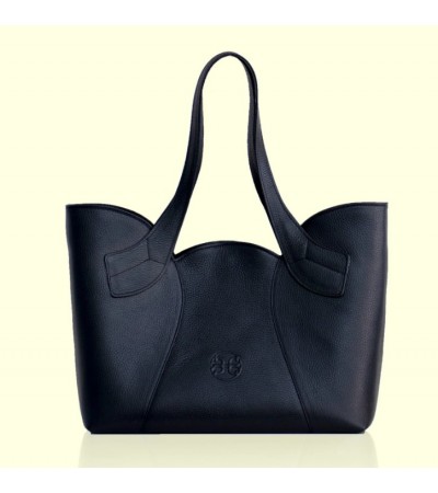 BONEDIS Tulip Δερμάτινη Tote Bag - Black