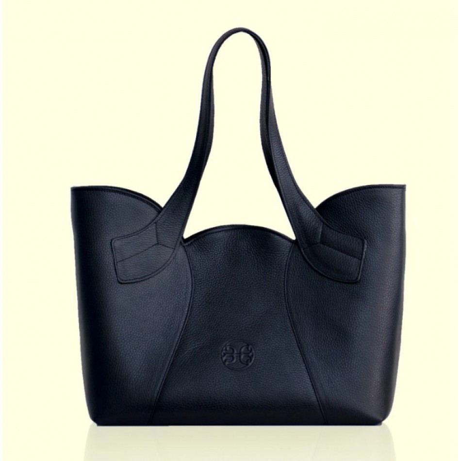 BONEDIS Tulip Δερμάτινη Tote Bag - Black