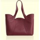 BONENDIS Tulip Δερμάτινη Tote Bag - Cherry Red