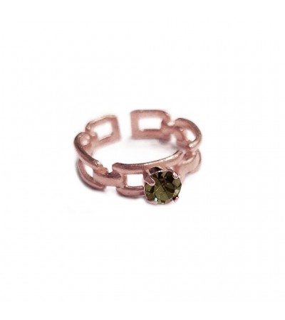 Δαχτυλίδι Catherine από ορείχαλκο D4815-Ροζ Χρυσό