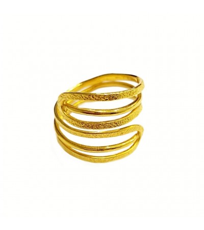 Δαχτυλίδι Catherine από ορείχαλκο D4771-Χρυσό- επιμετάλλωση