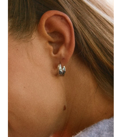 EDBLAD Helix Hoops Small Silver Γυναικεία Σκουλαρίκια Από Χειρουργικό Ατσάλι 129444