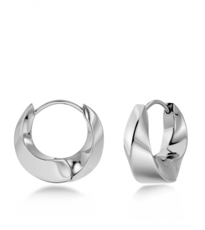 EDBLAD Helix Hoops Small Silver Γυναικεία Σκουλαρίκια Από Χειρουργικό Ατσάλι 129444