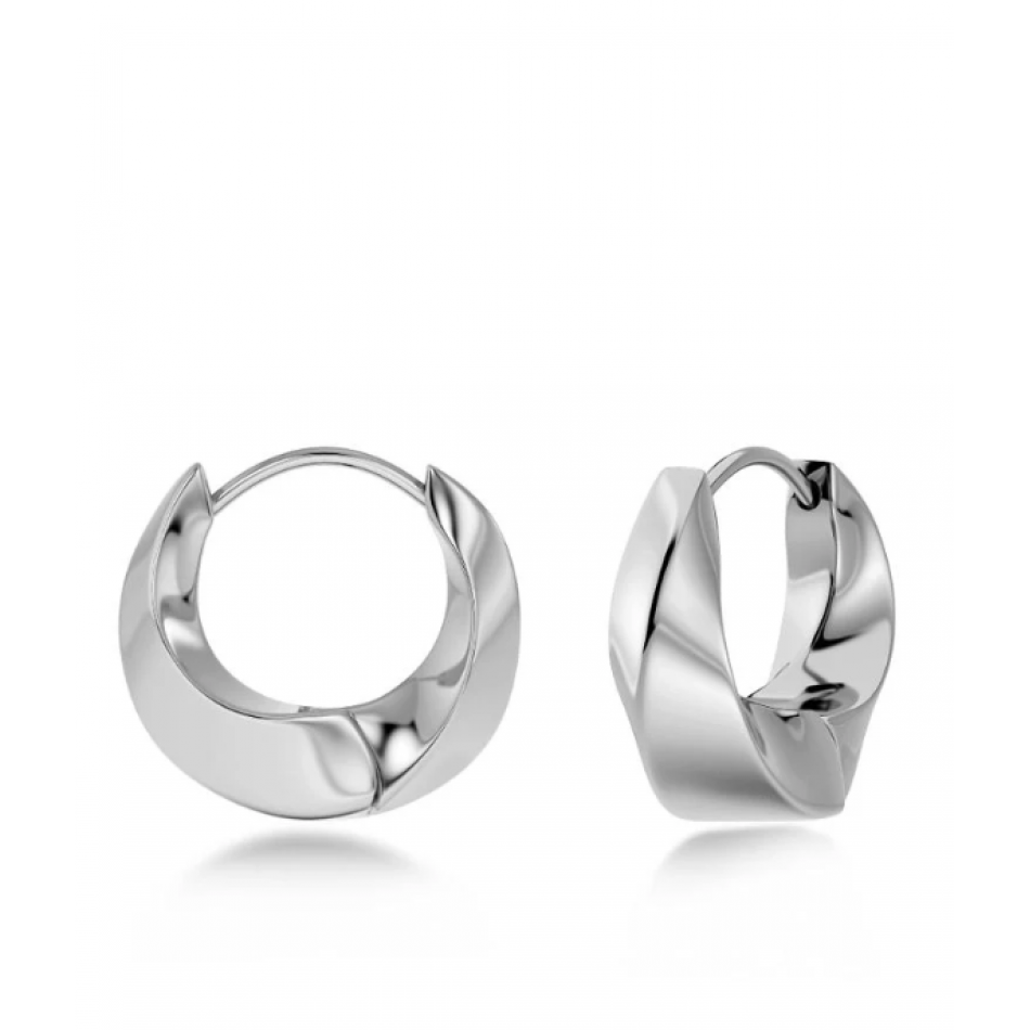 EDBLAD Helix Hoops Small Silver Γυναικεία Σκουλαρίκια Από Χειρουργικό Ατσάλι 129444