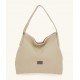 FRNC Γυναικεία Τσάντα Ώμου Δερμάτινη Beige 3770 BG