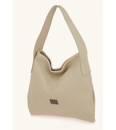 FRNC Γυναικεία Τσάντα Ώμου Δερμάτινη Beige 3770 BG
