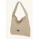 FRNC Γυναικεία Τσάντα Ώμου Δερμάτινη Beige 3770 BG