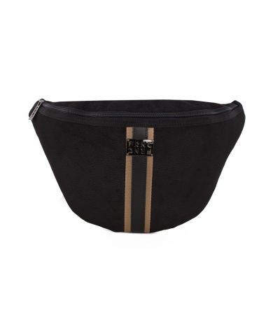FRNC Γυναικεία Τσάντα Μέσης/Ώμου Large Interlock 1836 BLK