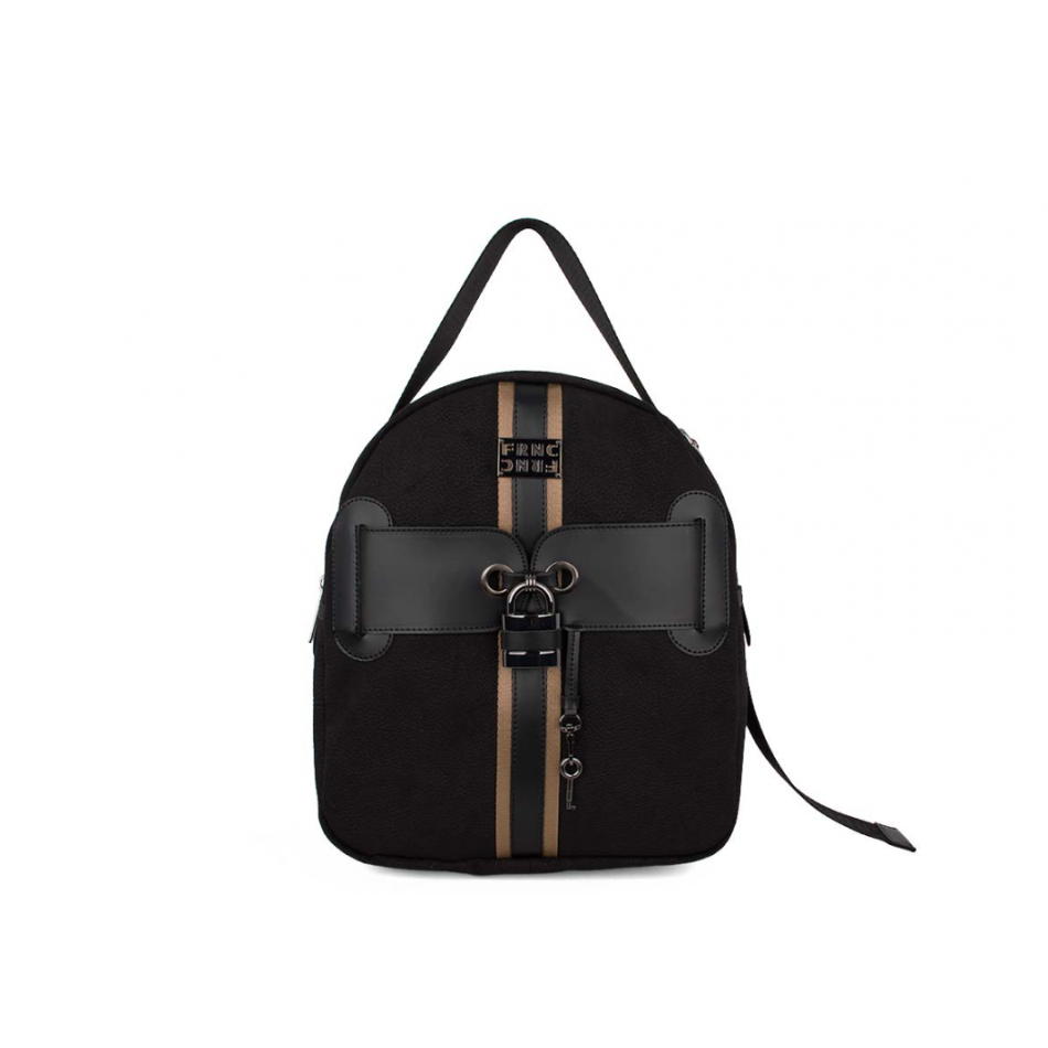 FRNC Γυναικεία Τσάντα Πλάτης Interlock 1840 BLK