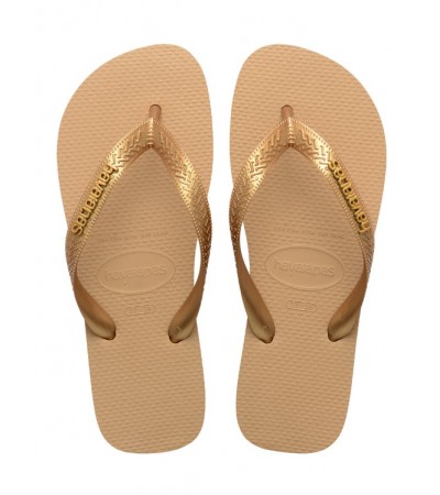 Havaianas Top Logo Metallic Σαγιονάρες Χρυσό 4127244-570