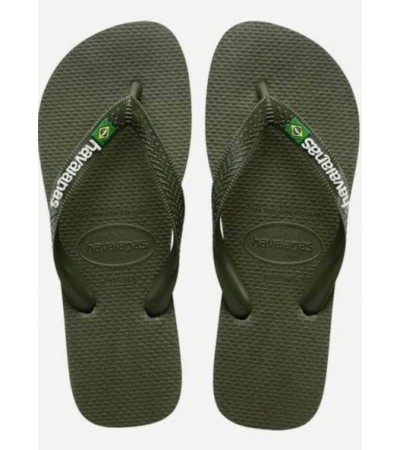Havaianas Brasil Logo Σαγιονάρες Verde Olive 4110850.3058