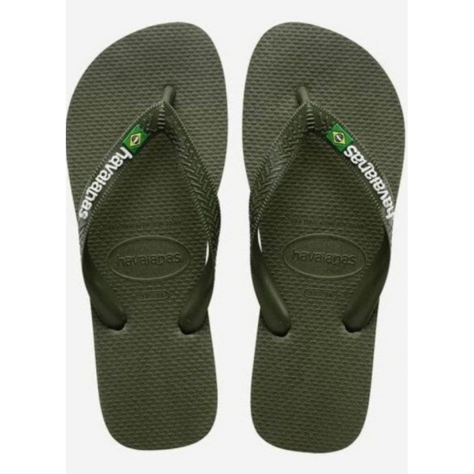 Havaianas Brasil Logo Σαγιονάρες Verde Olive 4110850.3058