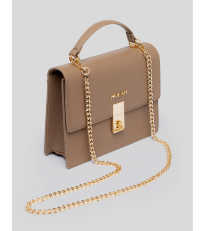 Nolah Sevile Γυναικεία Τσάντα Ώμου/Χιαστί Taupe Light Gold