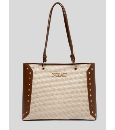 Nolah Ipanema Γυναικεία Τσάντα Ώμου Cream Brown