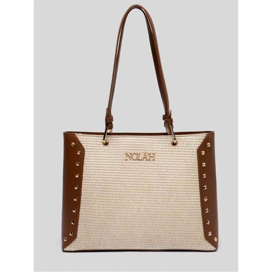 Nolah Ipanema Γυναικεία Τσάντα Ώμου Cream Brown