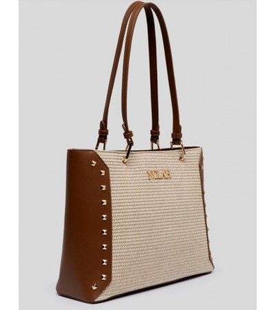 Nolah Ipanema Γυναικεία Τσάντα Ώμου Cream Brown