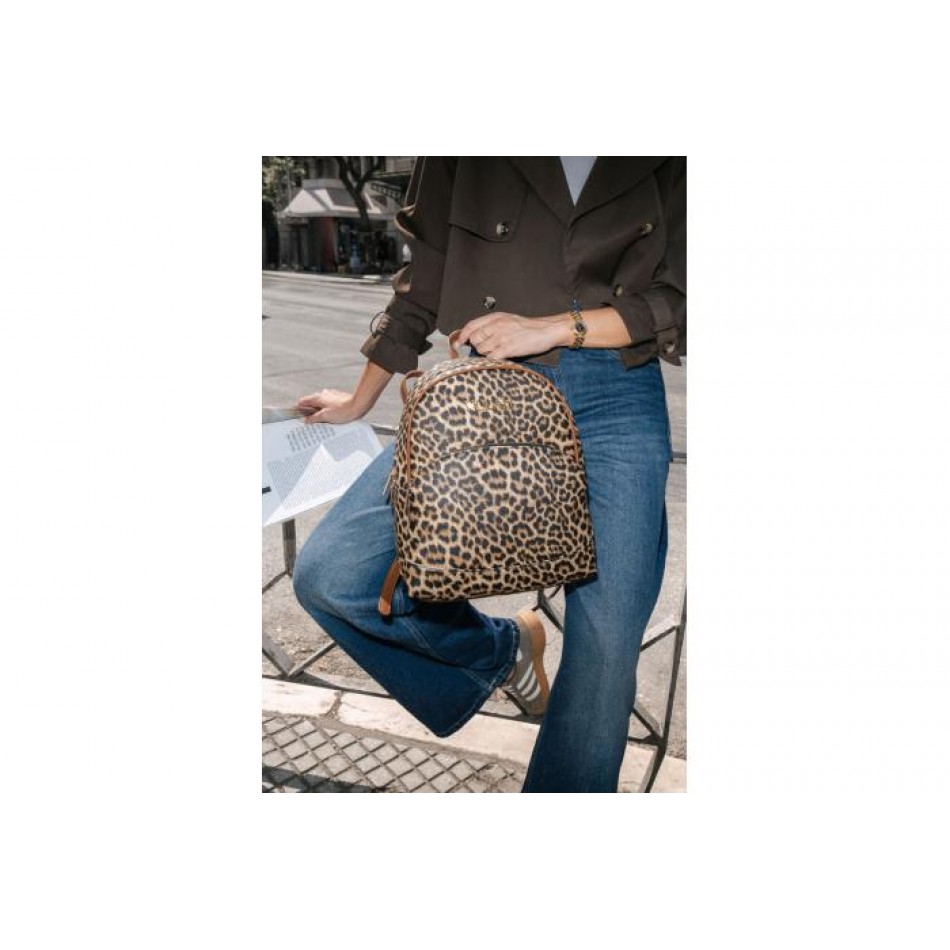 Nolah Jordan  Γυναικεία Τσάντα Backpack  Brown Leopard