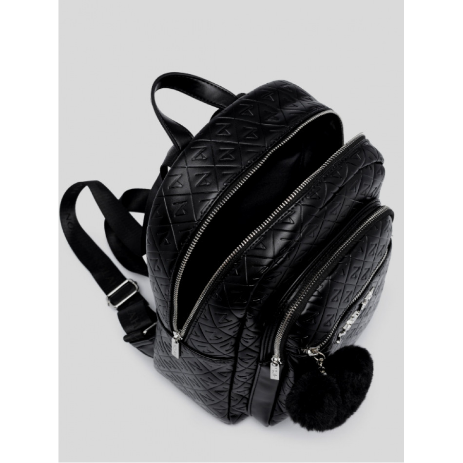 Nolah Lion Γυναικεία Τσάντα Backpack Black Silver