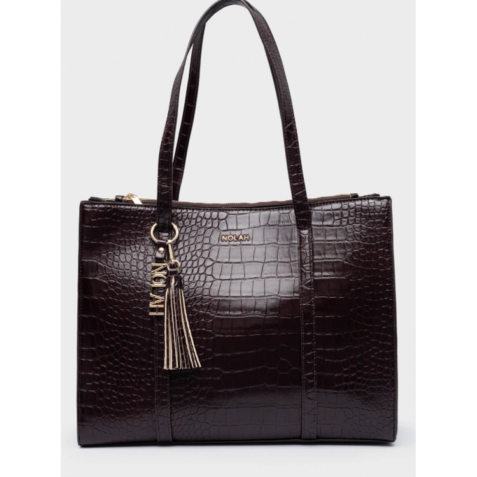 Nolah Melody Γυναικεία Τσάντα Ώμου Dark Brown