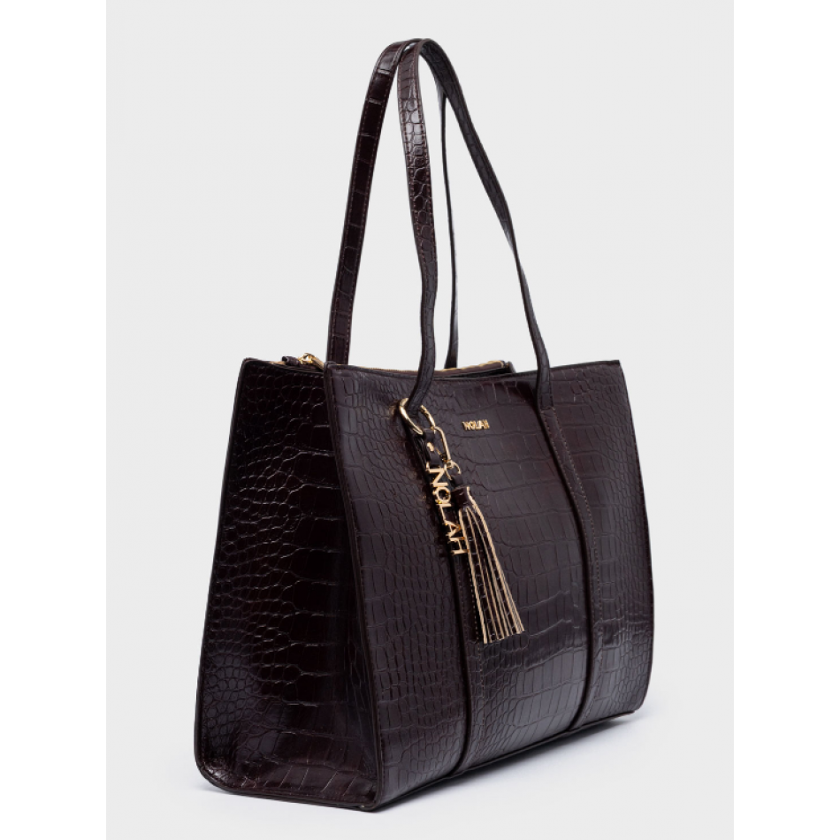 Nolah Melody Γυναικεία Τσάντα Ώμου Dark Brown