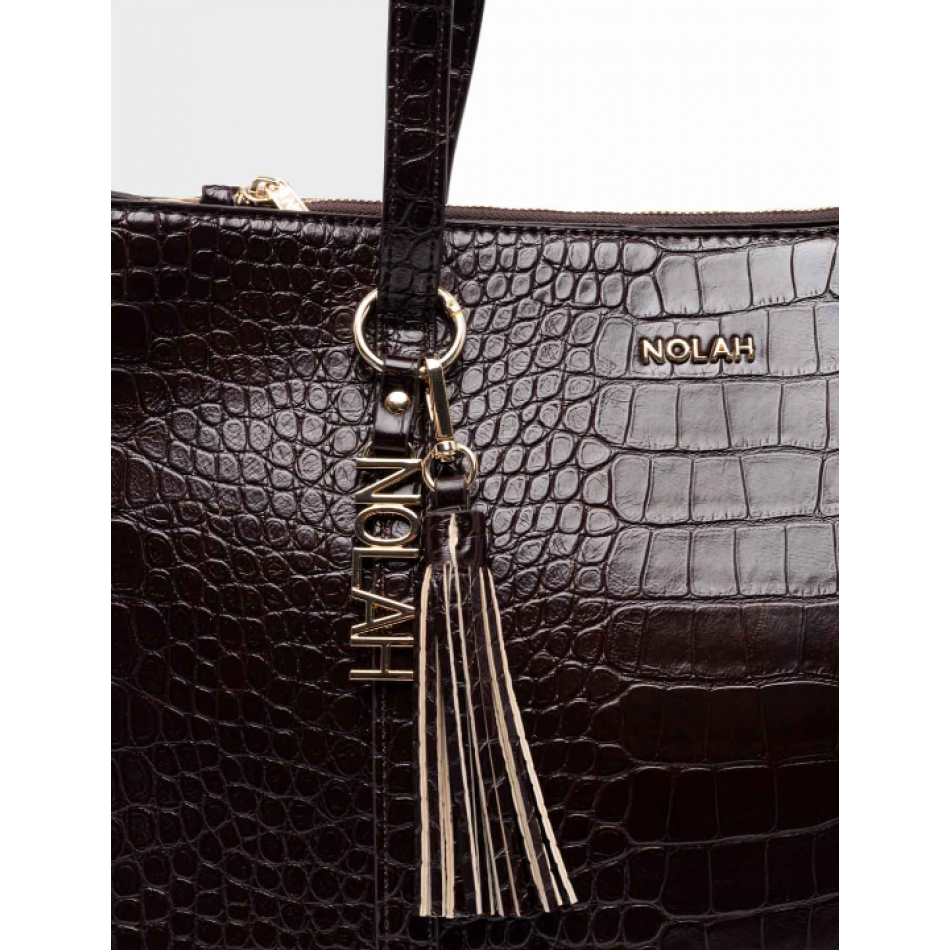 Nolah Melody Γυναικεία Τσάντα Ώμου Dark Brown