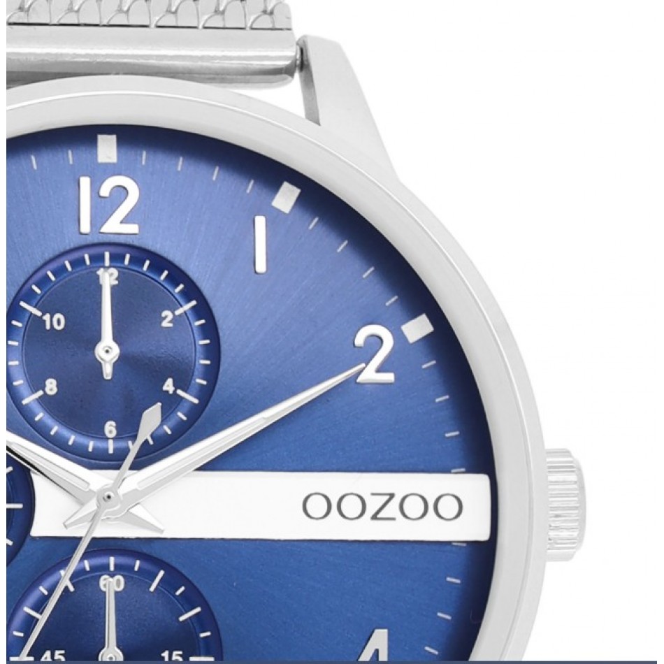 Oozoo Timepieces Ρολόι  Με Ασημί Μεταλλικό Μπρασελέ C11300