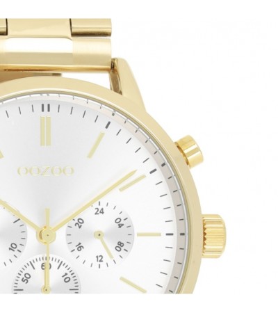 Oozoo Timepieces Ρολόι Με Κίτρινο Χρυσό Μεταλλικό Μπρασελέ C11407