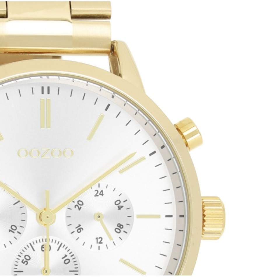 Oozoo Timepieces Ρολόι Με Κίτρινο Χρυσό Μεταλλικό Μπρασελέ C11407