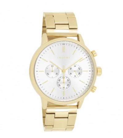 Oozoo Timepieces Ρολόι Με Κίτρινο Χρυσό Μεταλλικό Μπρασελέ C11407