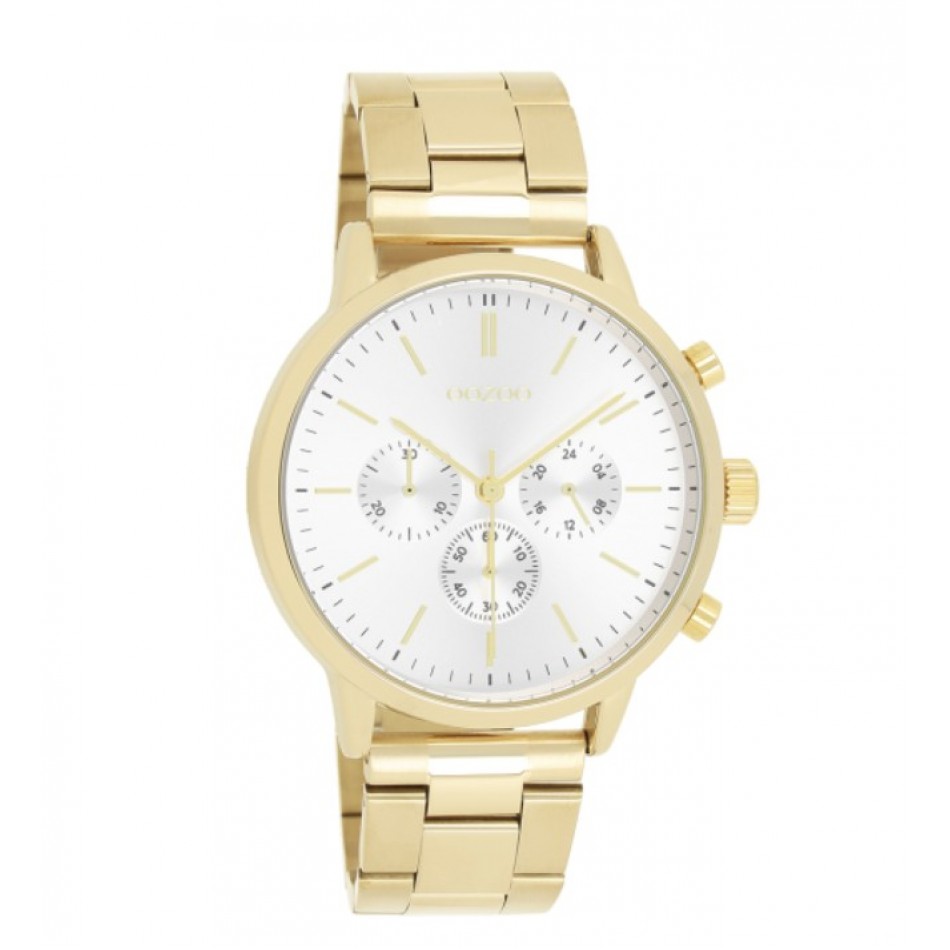 Oozoo Timepieces Ρολόι Με Κίτρινο Χρυσό Μεταλλικό Μπρασελέ C11407