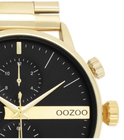 Oozoo Timepieces Ρολόι Μπαταρίας με Χρυσό Μεταλλικό Μπρασελέ C11411