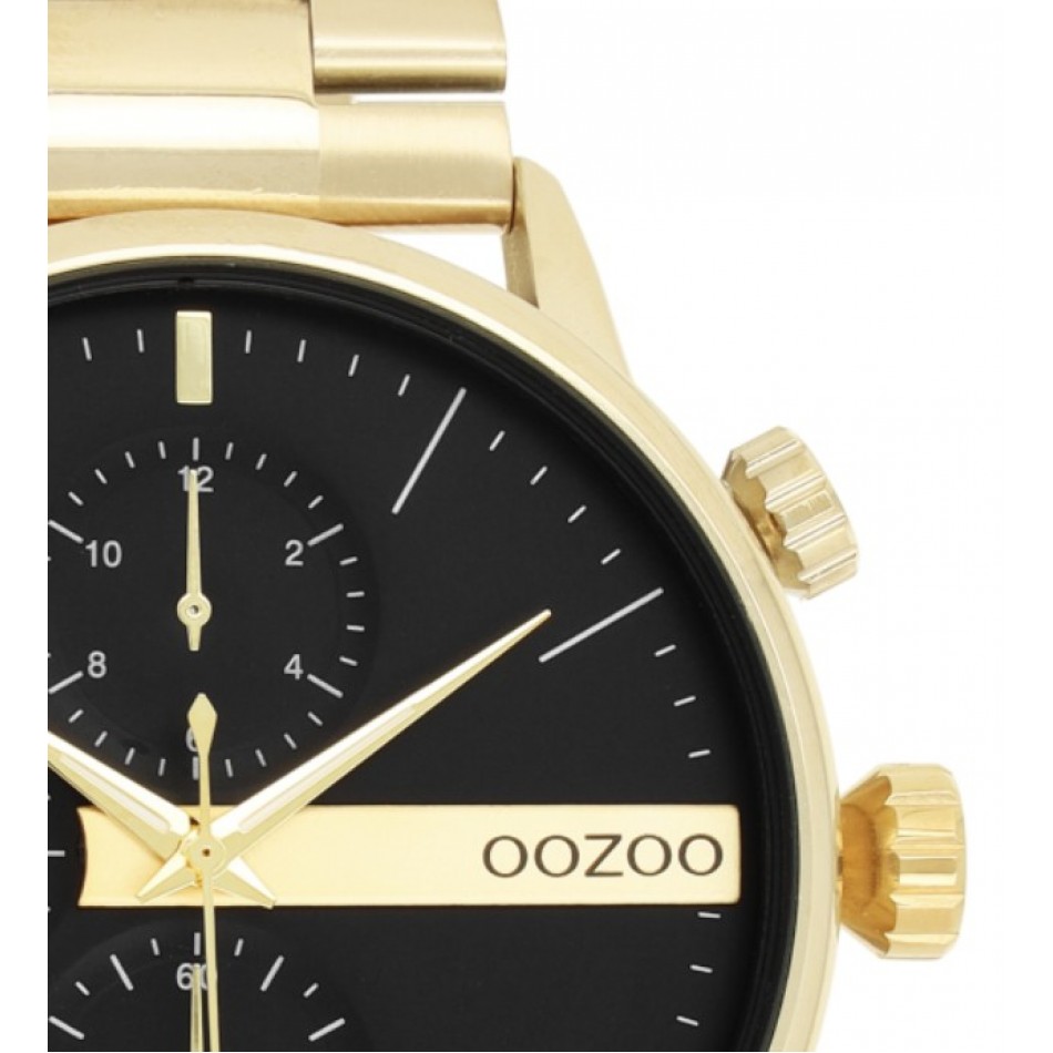 Oozoo Timepieces Ρολόι Μπαταρίας με Χρυσό Μεταλλικό Μπρασελέ C11411