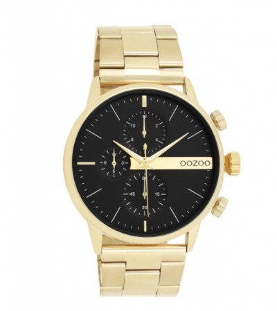 Oozoo Timepieces Ρολόι Μπαταρίας με Χρυσό Μεταλλικό Μπρασελέ C11411