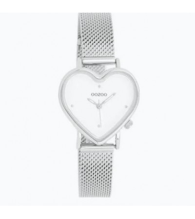 Oozoo  Timepieces Ρολόι  Με Ασημί Μεταλλικό Μπρασελέ C11413