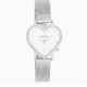 Oozoo  Timepieces Ρολόι  Με Ασημί Μεταλλικό Μπρασελέ C11413