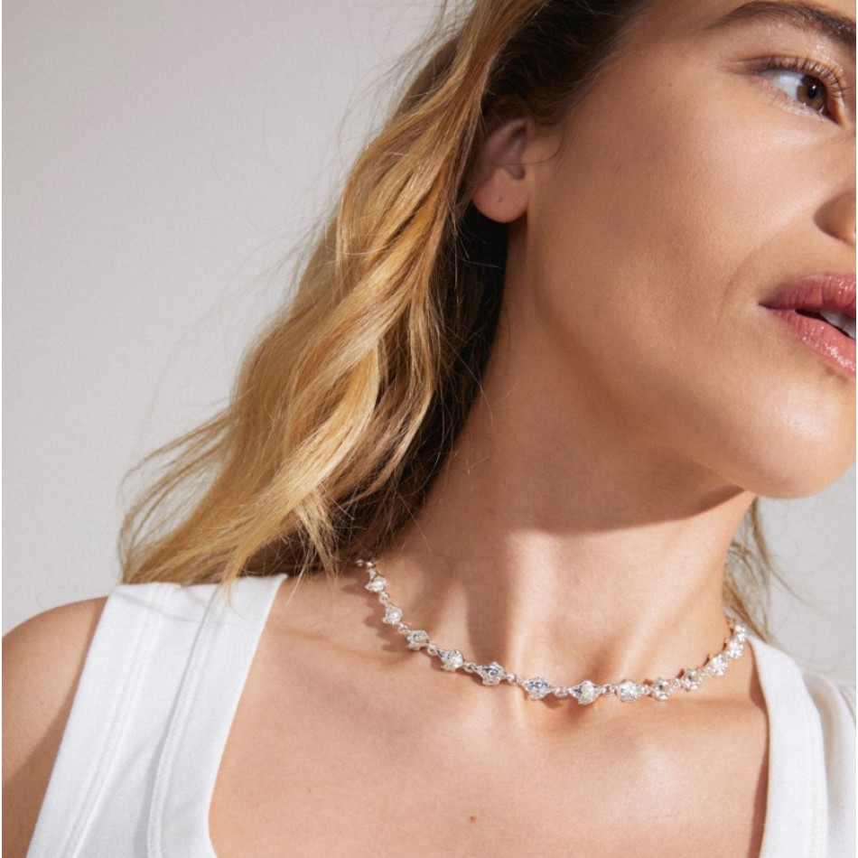 Pilgrim Inaya Κολιέ Από Ορείχαλκο Silver 682436001