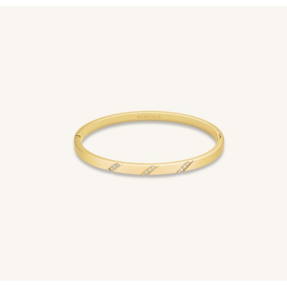 Βραχιόλι Rosefield Lines Crystals Bangle Gold JBLCG-J1043