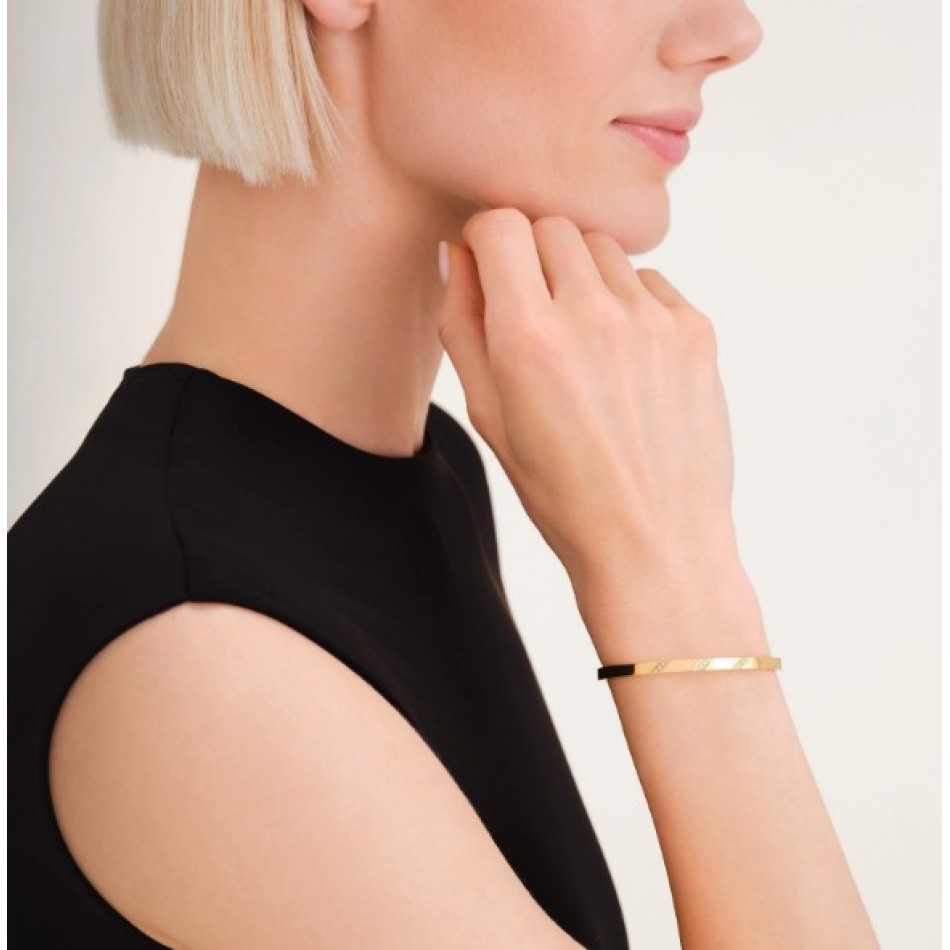 Βραχιόλι Rosefield Lines Crystals Bangle Gold JBLCG-J1043
