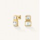 Σκουλαρίκια Rosefield Octagon Double Studs JEODG-J1128
