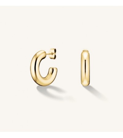 Σκουλαρίκια Rosefield Medium Thick Hoops Gold JESHG-J931