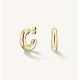 Σκουλαρίκια Rosefield Medium Thick Hoops Gold JESHG-J931