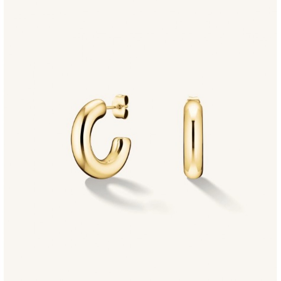 Σκουλαρίκια Rosefield Medium Thick Hoops Gold JESHG-J931