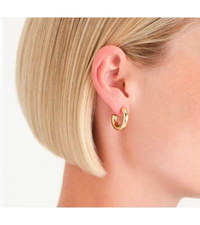 Σκουλαρίκια Rosefield Medium Thick Hoops Gold JESHG-J931