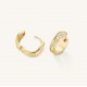 Σκουλαρίκια Rosefield Pave Fluid Hoops JEPFG-J1226
