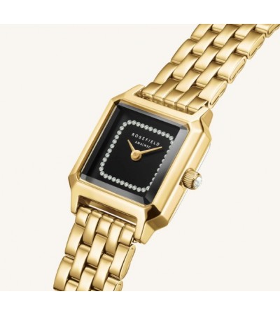 Rosefield Boxelle Black Crystals Με Χρυσό Μπρασελέ BBGSG-B09