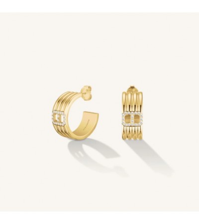 Σκουλαρίκια Rosefield Fine Octagon Hoops  JEOSG-J1181