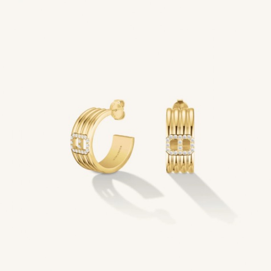 Σκουλαρίκια Rosefield Fine Octagon Hoops  JEOSG-J1181