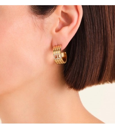 Σκουλαρίκια Rosefield Fine Octagon Hoops  JEOSG-J1181